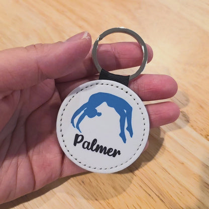Personalized Gymnastics Bag Tag & Keychain – Custom Name & Pose