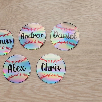 Custom Name Baseball Sticker