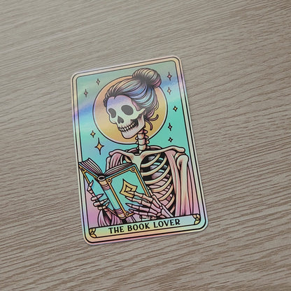 The Book Lover – Holographic Tarot Card Sticker