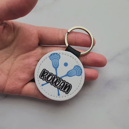 Personalized Lacrosse Bag Tag & Keychain – Custom Name Stick Design