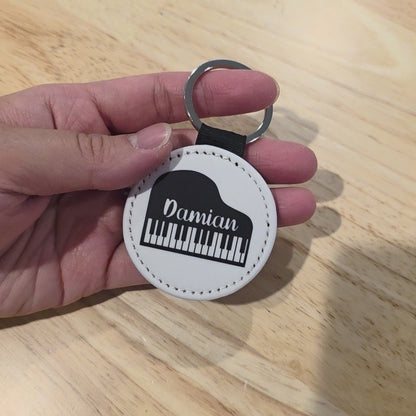 Personalized Piano Keychain: Music Lover Gift
