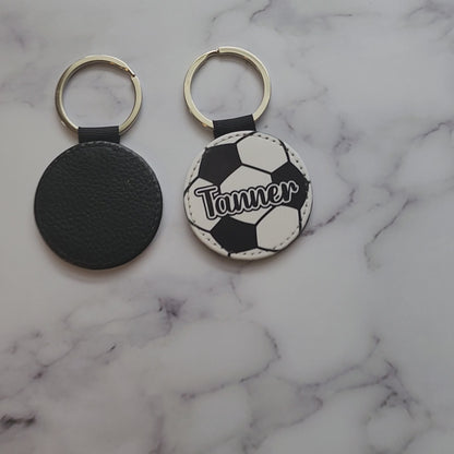 Personalized Soccer Ball Bag Tag & Keychain – Custom Name Sports Gift