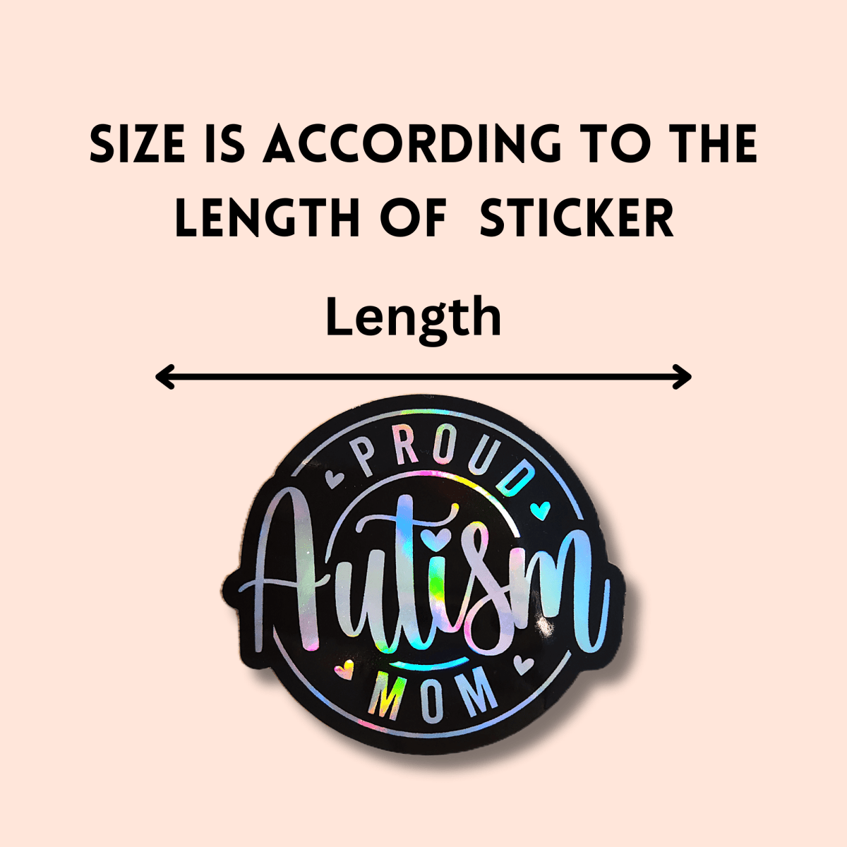 Proud Autism Mom / Proud Autism Dad Holographic Sticker - KWL Creations