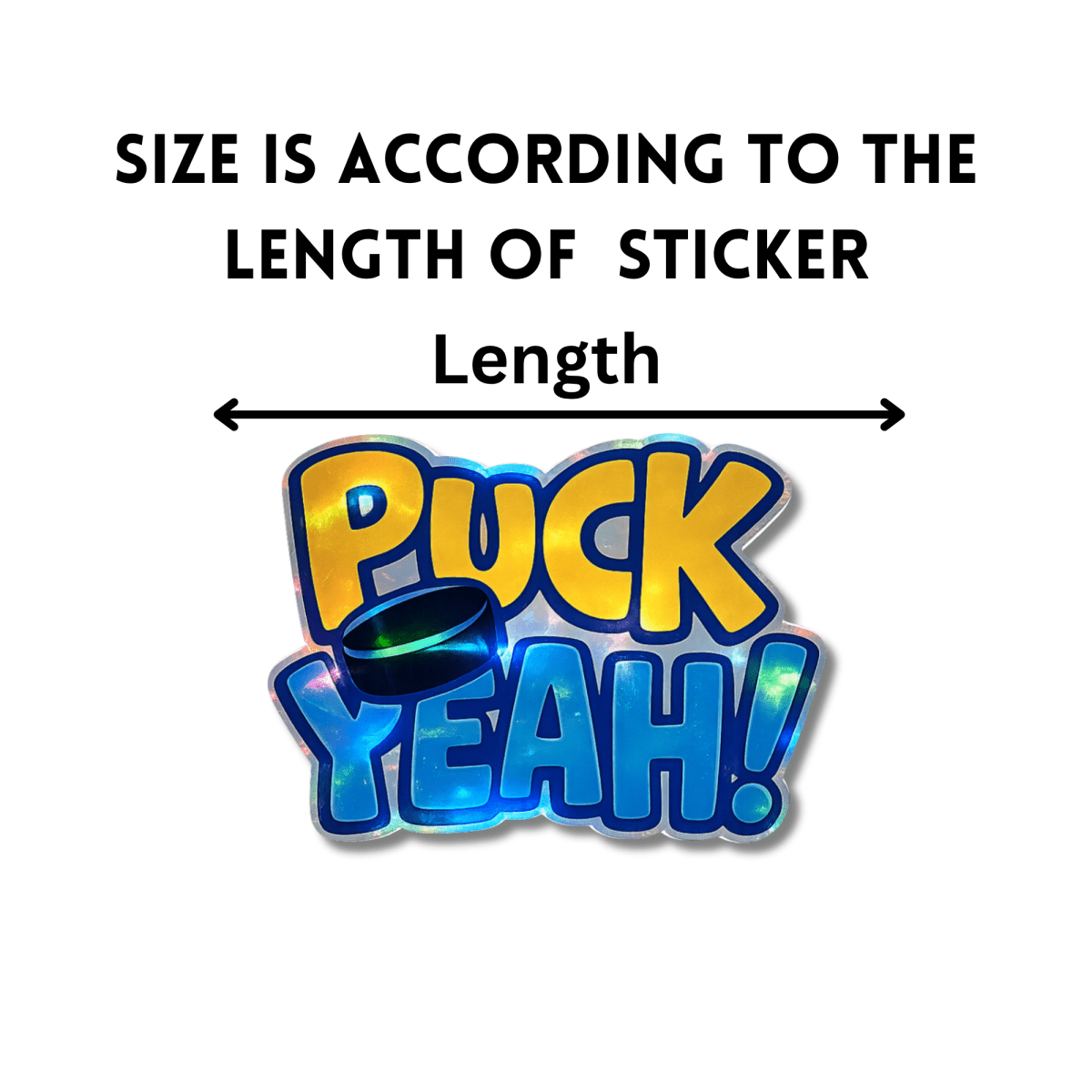 Puck Yeah Hockey Sticker – Funny Holographic Vinyl Decal - KWL Creations