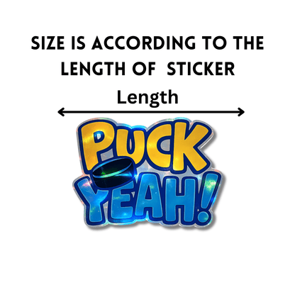 Puck Yeah Hockey Sticker – Funny Holographic Vinyl Decal - KWL Creations