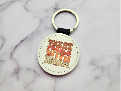 Retro TPWK Treat People with Kindness Keychain - KWL Creations