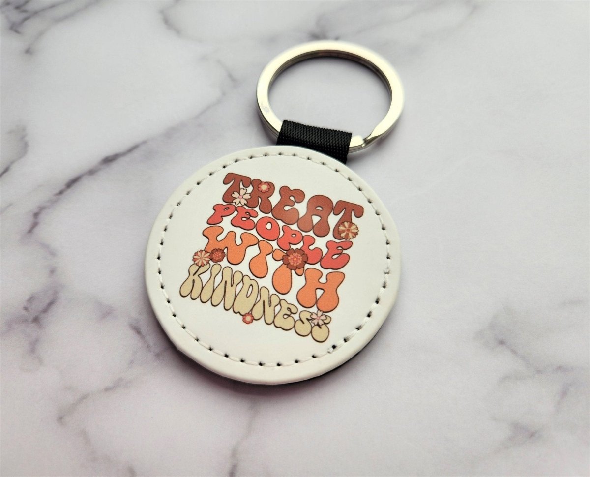 Retro TPWK Treat People with Kindness Keychain - KWL Creations