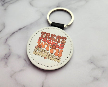 Retro TPWK Treat People with Kindness Keychain - KWL Creations