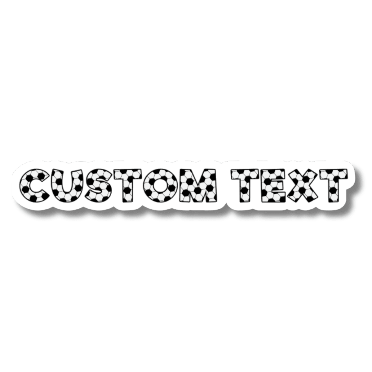 Soccer Block Letters Holographic Custom Name Sticker - KWL Creations