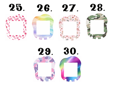 bow pattern faceplate skin for Tamagotchi Uni colorful glossy design