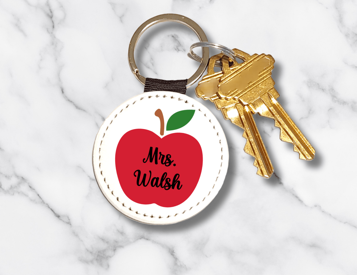 Teacher Apple Keychain – Custom Name Keychain – Teacher Appreciation Gift - KWL Creations