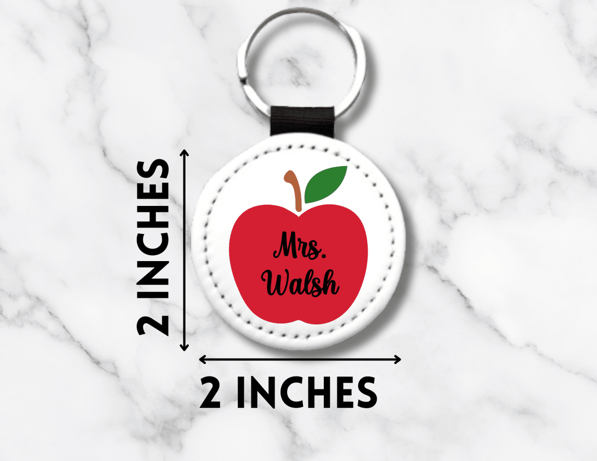 Teacher Apple Keychain – Custom Name Keychain – Teacher Appreciation Gift - KWL Creations