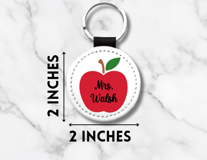 Teacher Apple Keychain – Custom Name Keychain – Teacher Appreciation Gift - KWL Creations