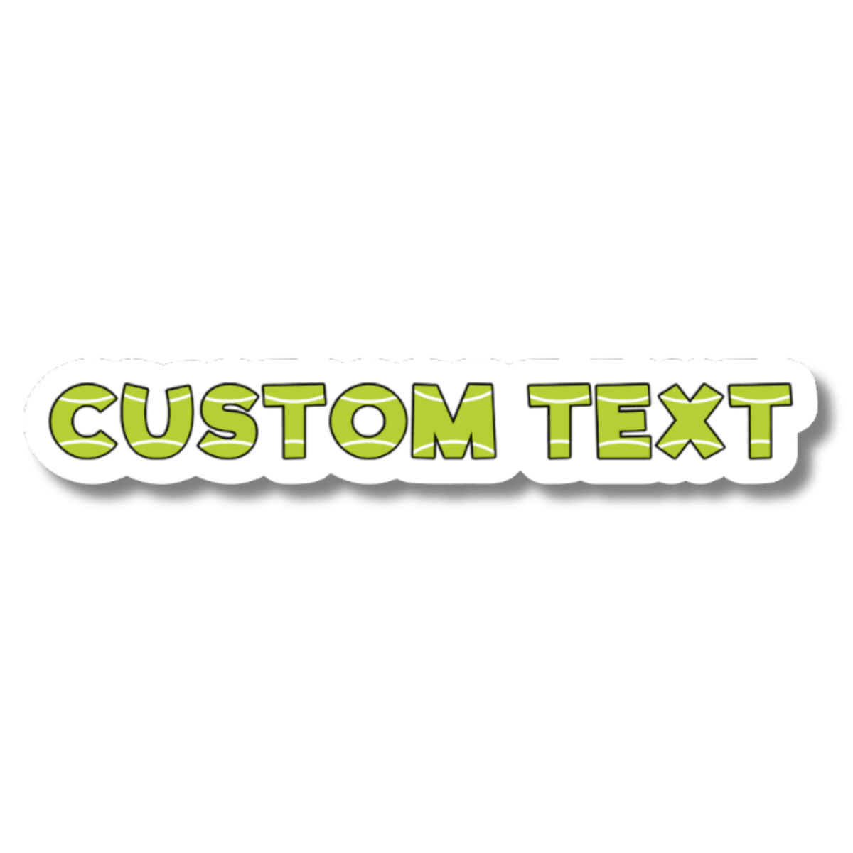 Tennis Block Letters Holographic Custom Name Sticker - KWL Creations