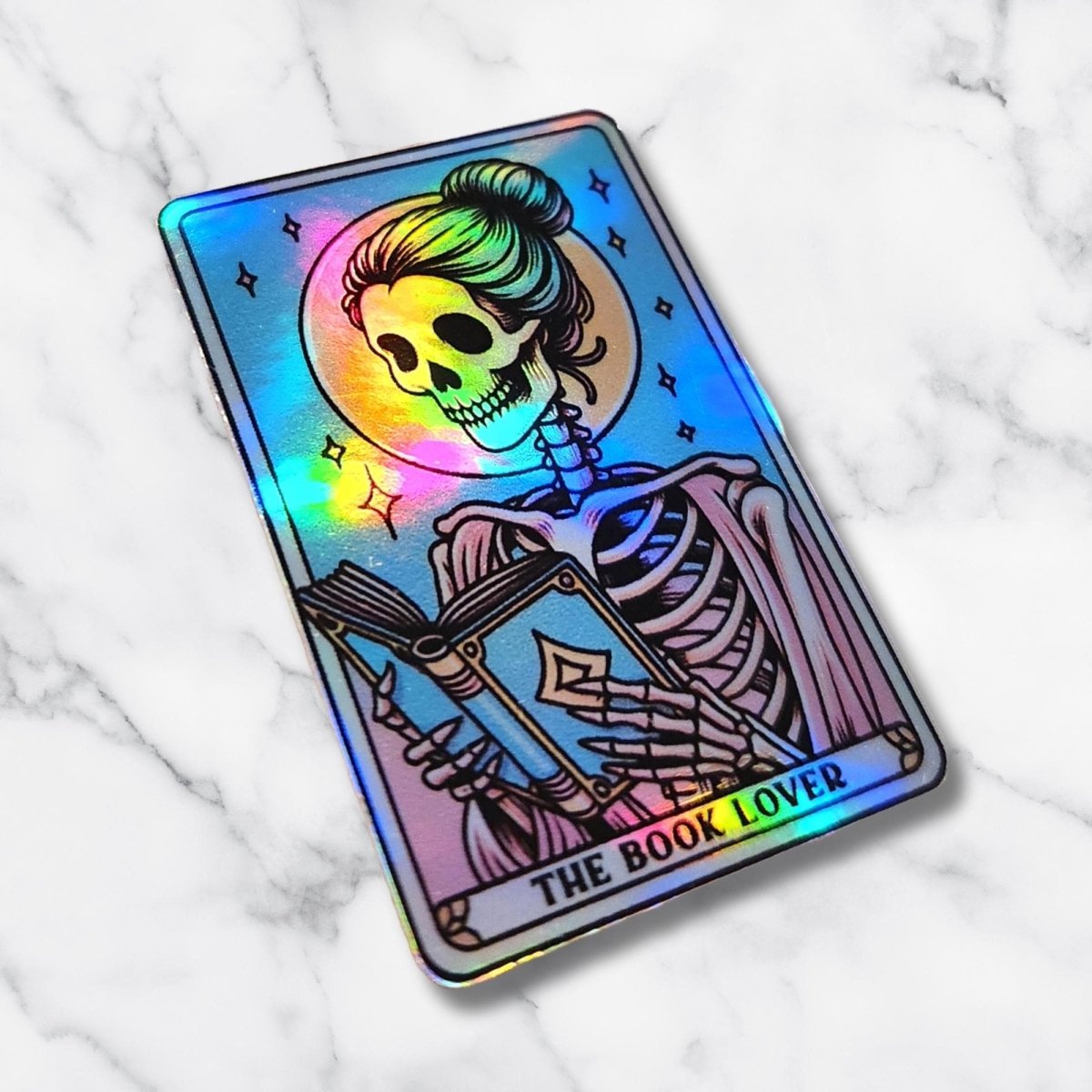 The Book Lover – Holographic Tarot Card Sticker - KWL Creations