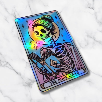 The Book Lover – Holographic Tarot Card Sticker - KWL Creations