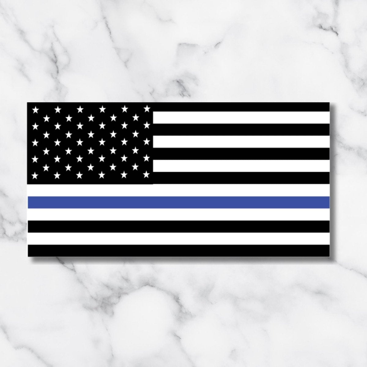 Thin Blue Line American Flag Sticker – Police Support Decal - KWL Creations