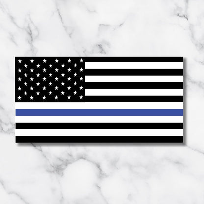 Thin Blue Line American Flag Sticker – Police Support Decal - KWL Creations