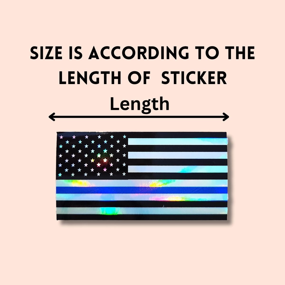 Thin Blue Line American Flag Sticker – Police Support Decal - KWL Creations