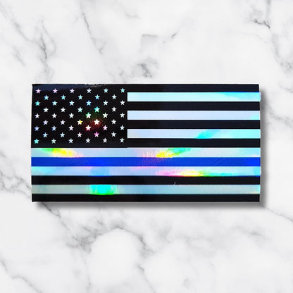Thin Blue Line American Flag Sticker – Police Support Decal - KWL Creations