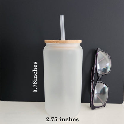 Tired Mom Era Frosted Glass Can: Retro Iced Coffee Cup - KWL Creations